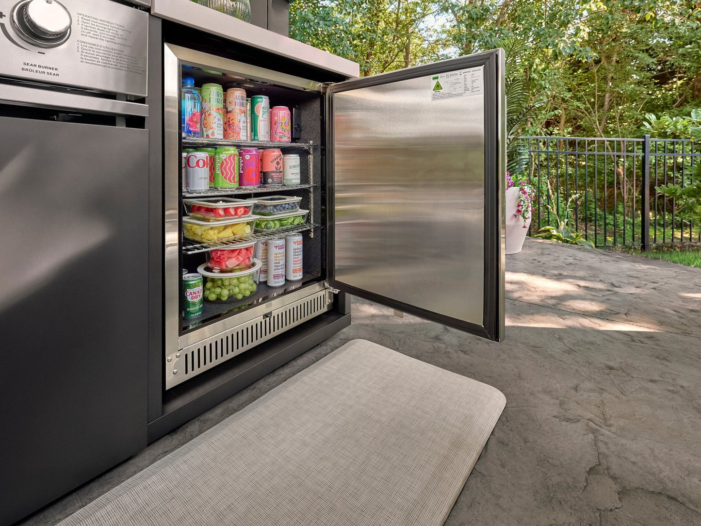 Lancaster | Covered Linear Outdoor Kitchen with Built-In Grill