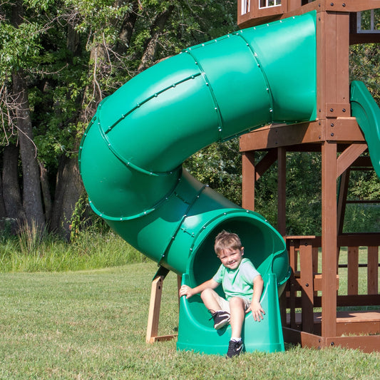 Spiral Left Exit Tube Slide for 5 Foot Decks