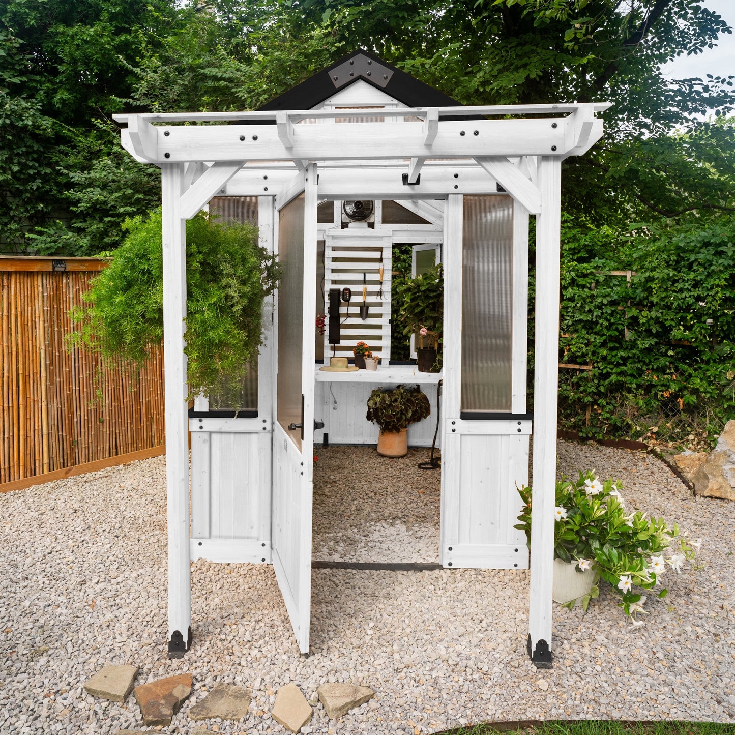 9x6 White Bellerose Greenhouse